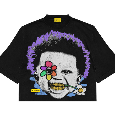 'BLOOM CHILD' TEE | BLACK